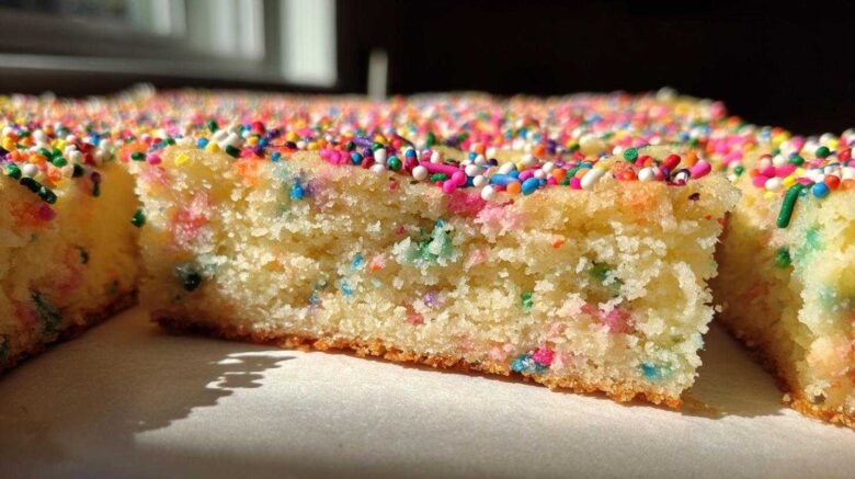 Soft Sugar Cookie Bars with Sprinkles