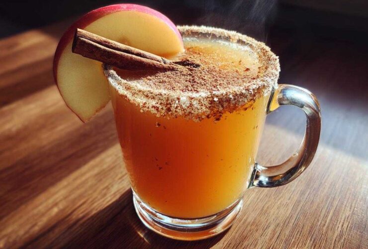 Spiced Apple Bourbon Cider Cocktail