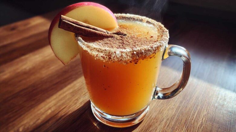 Spiced Apple Bourbon Cider Cocktail