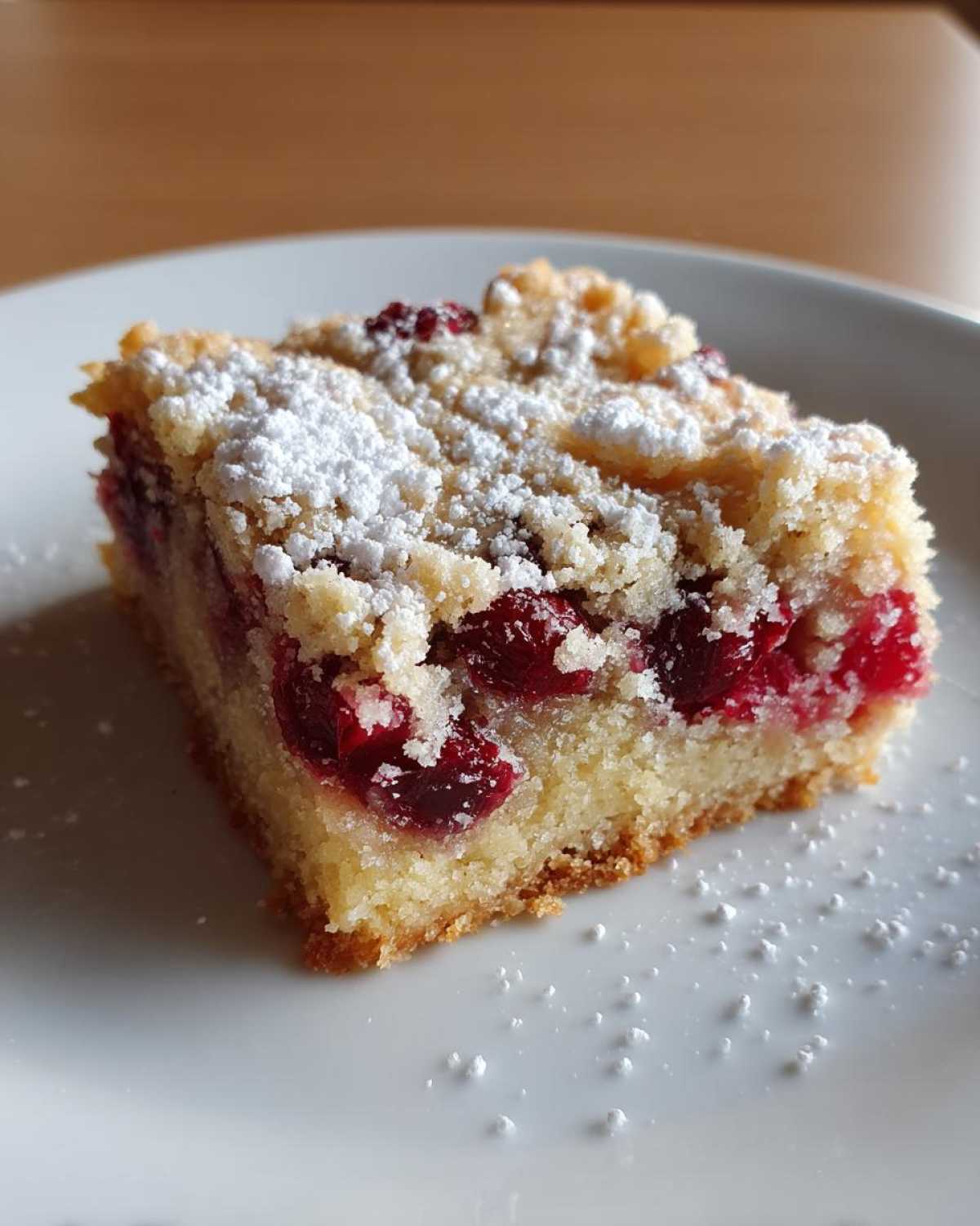 Spiced Cranberry Shortbread Bars - detail 1