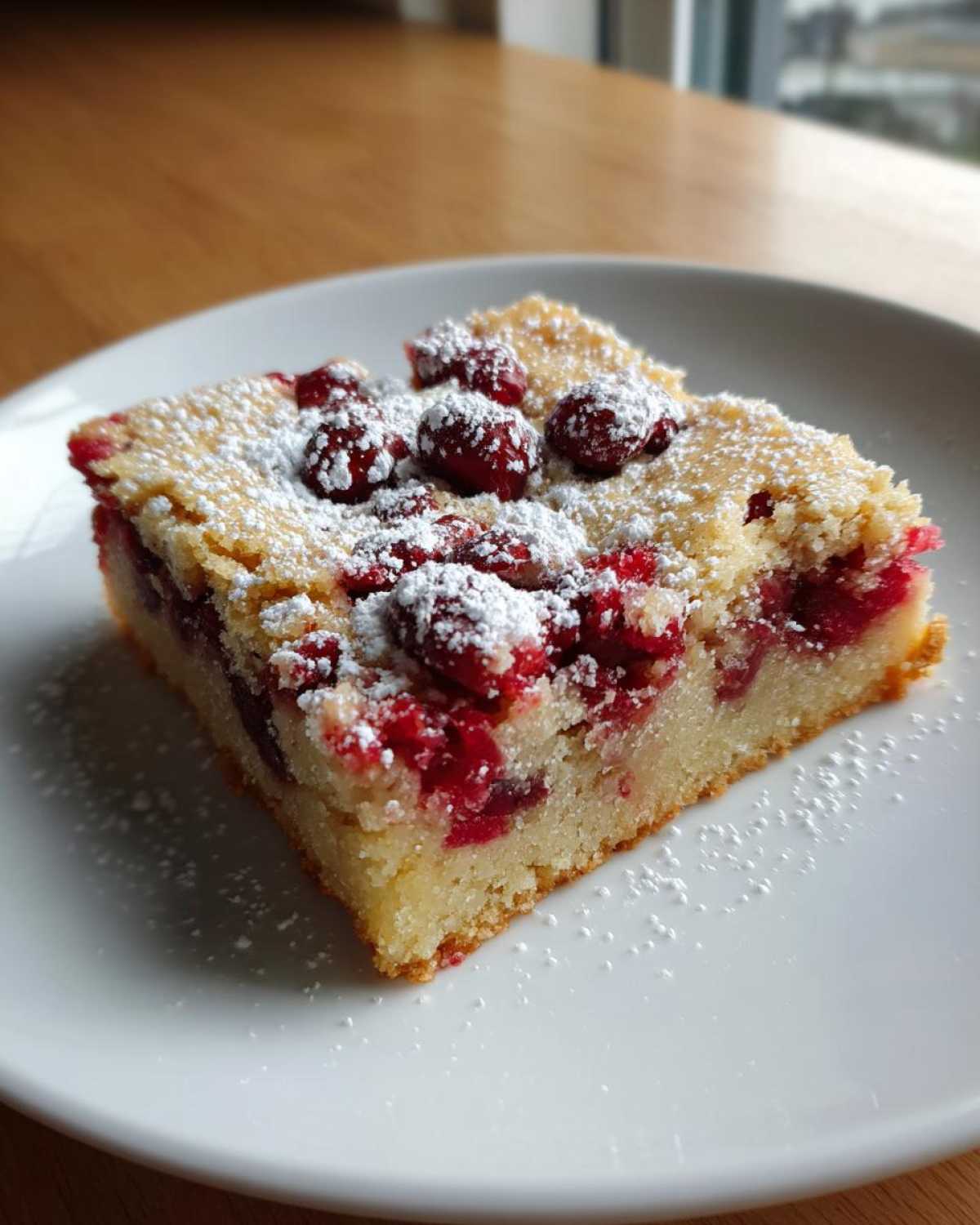 Spiced Cranberry Shortbread Bars - detail 2