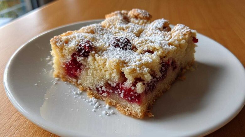 Spiced Cranberry Shortbread Bars