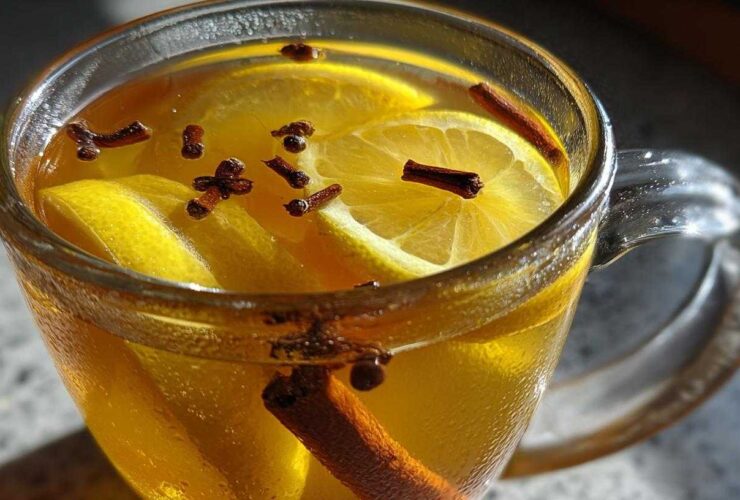 Spiced Ginger Honey Tea with Lemon