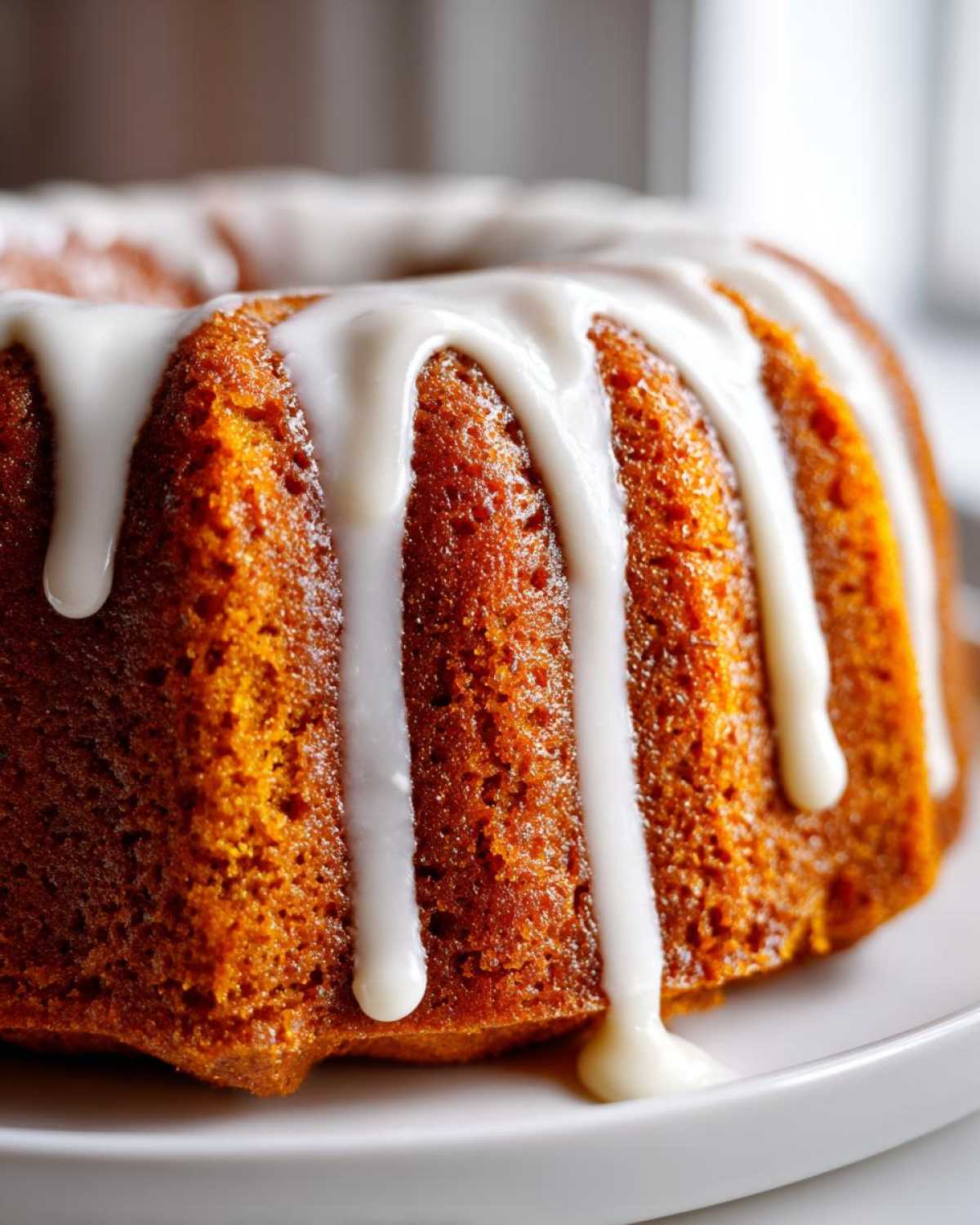 Spiced Pumpkin Bundt Cake with Glaze - detail 1