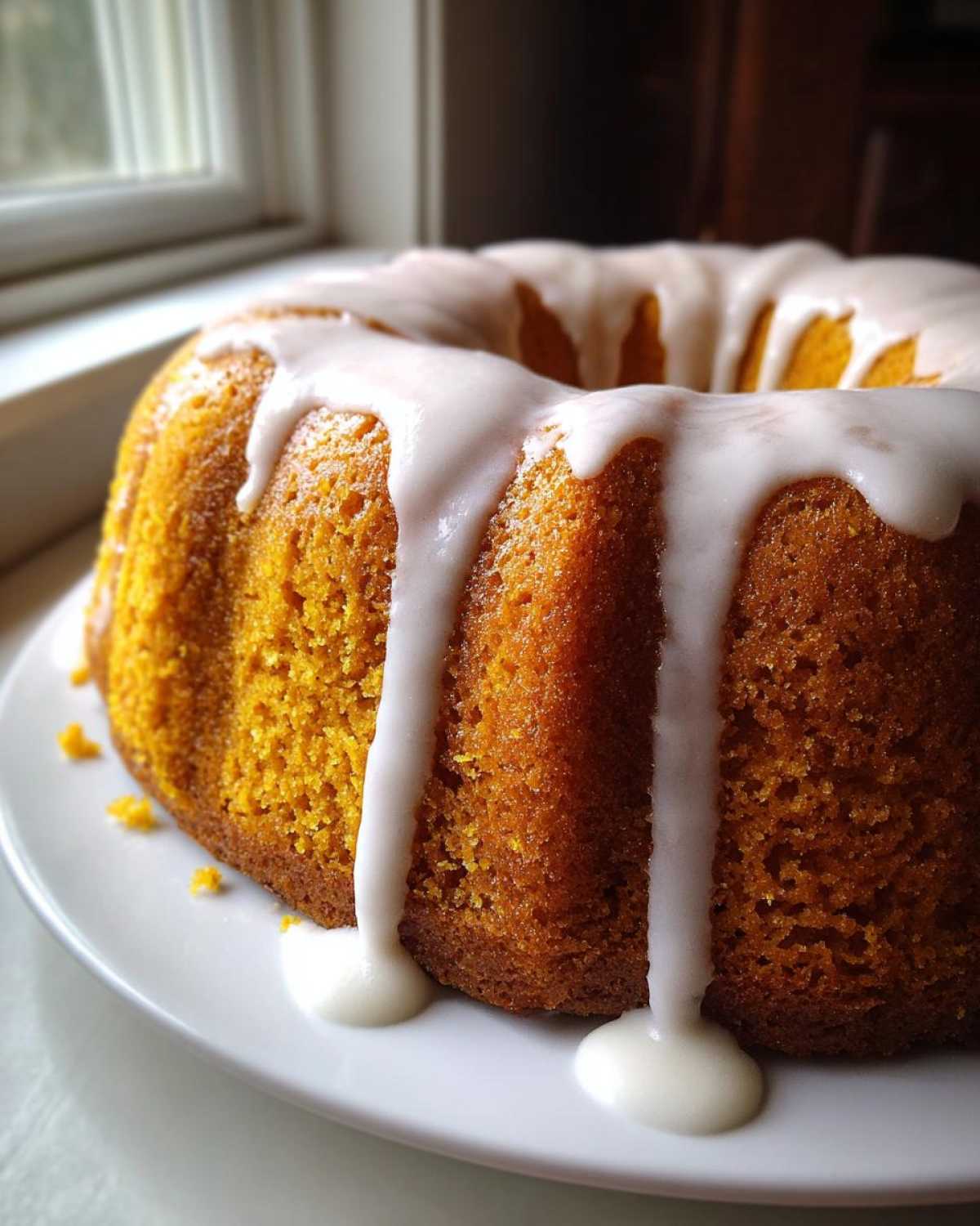 Spiced Pumpkin Bundt Cake with Glaze - detail 3