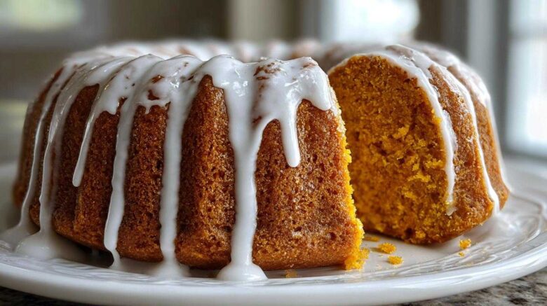 Spiced Pumpkin Bundt Cake with Glaze