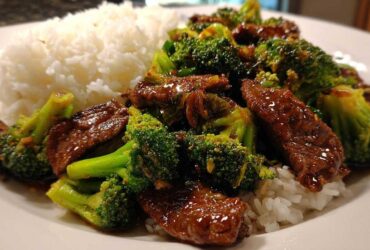 Spicy Beef and Broccoli Stir-Fry with Rice