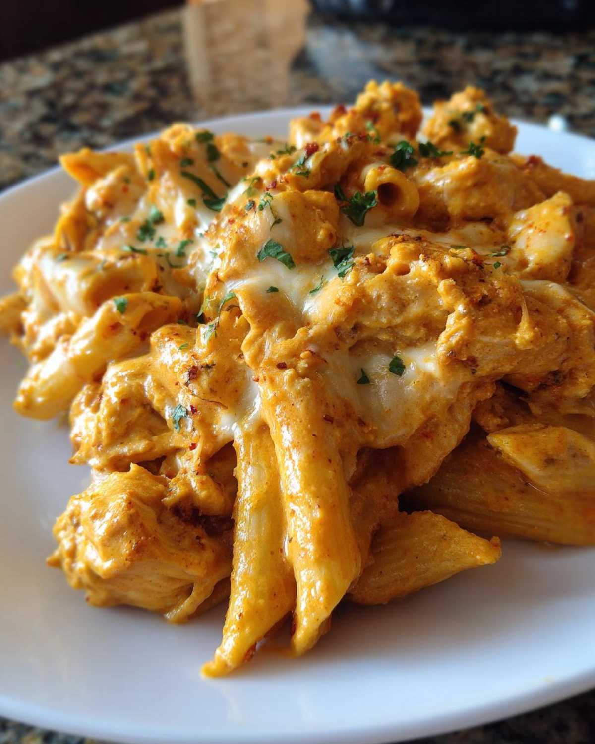 Spicy Cajun Chicken Alfredo Pasta Bake - detail 1