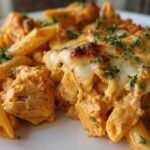 Spicy Cajun Chicken Alfredo Pasta Bake