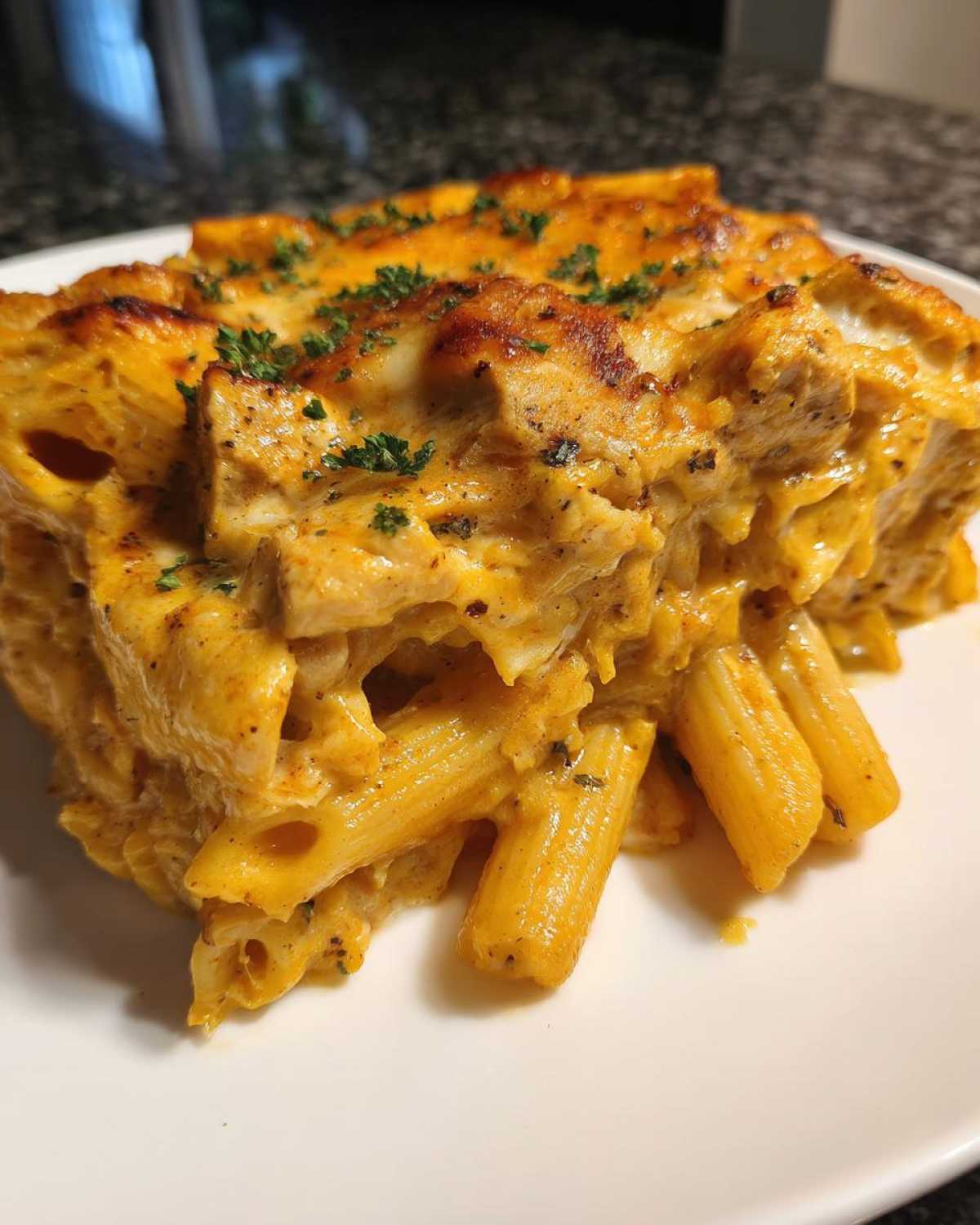 Spicy Cajun Chicken Alfredo Pasta Bake - detail 3