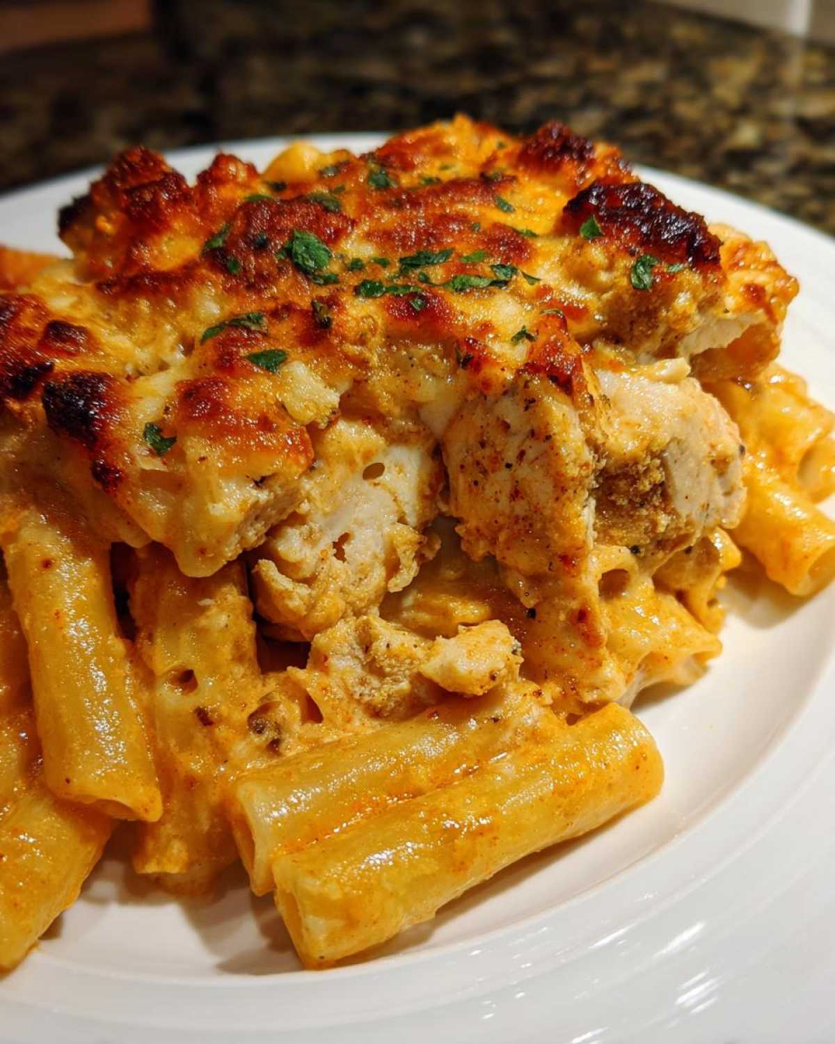 Spicy Cajun Chicken Alfredo Pasta Bake - detail 4