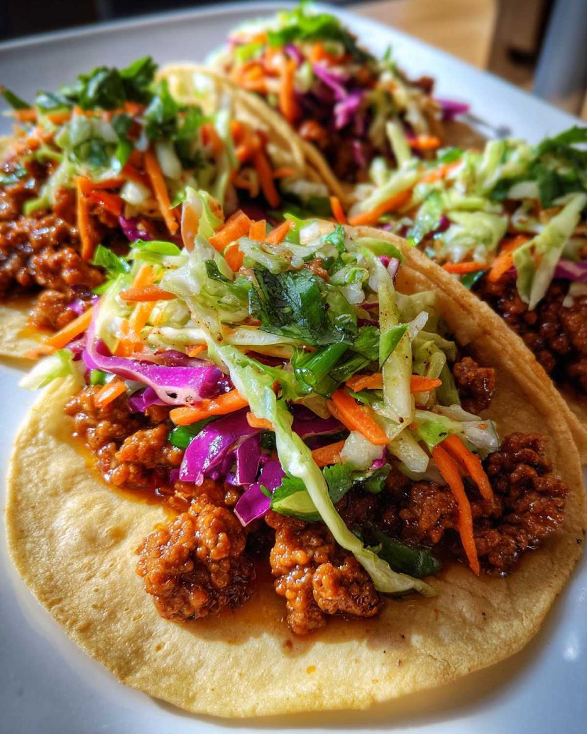 Spicy Korean Pork Tacos with Slaw - detail 1