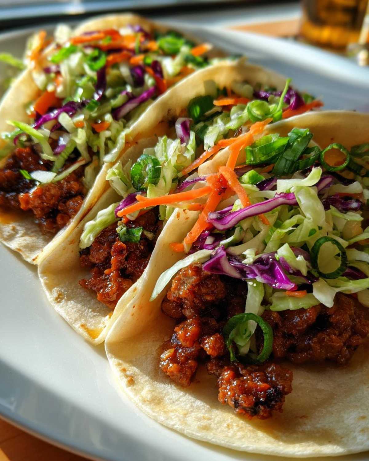 Spicy Korean Pork Tacos with Slaw - detail 4