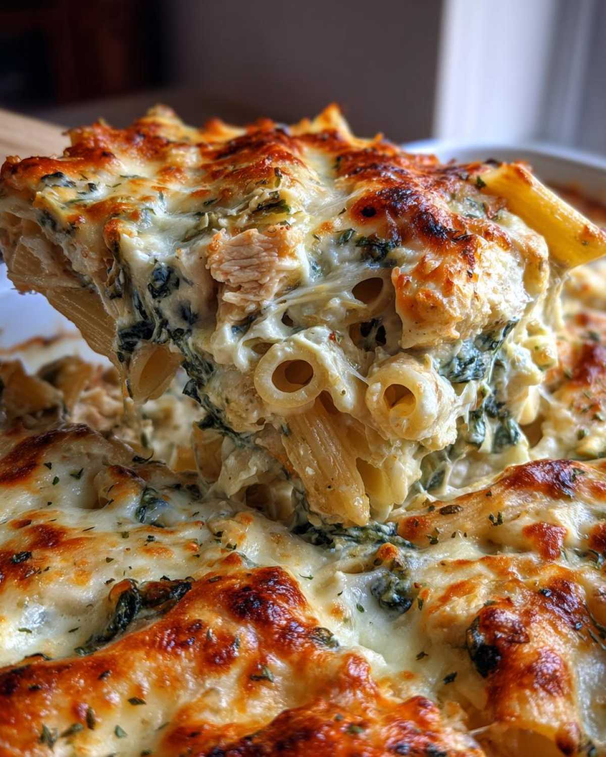 Spinach Artichoke Chicken Pasta Bake - detail 2