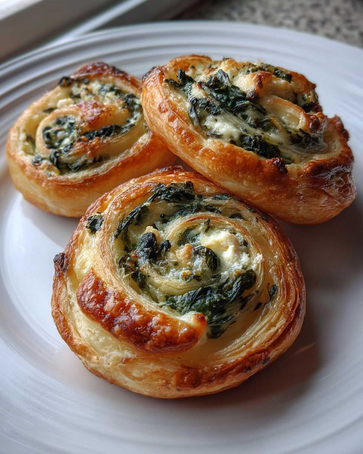 Spinach Feta Breakfast Pinwheels (Puff Pastry Hack) - detail 4