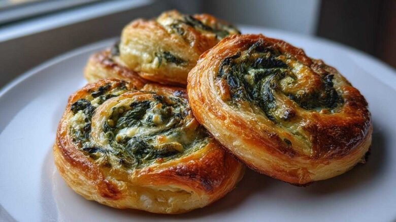 Spinach Feta Breakfast Pinwheels (Puff Pastry Hack)
