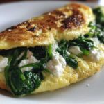 Spinach Feta Egg White Omelette