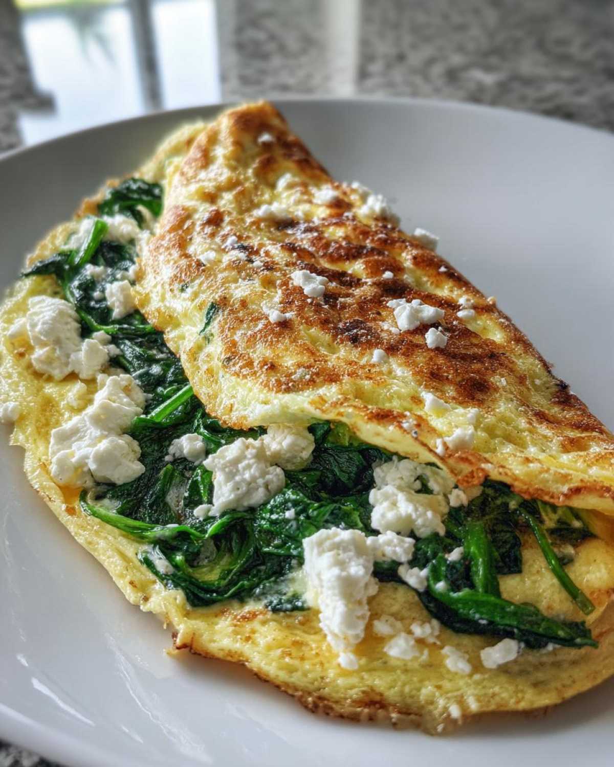 Spinach Feta Egg White Omelette - detail 2