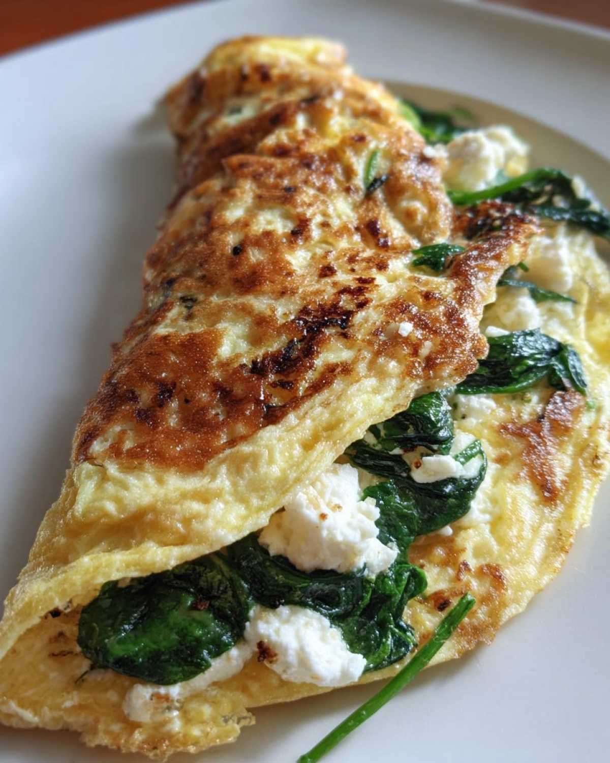 Spinach Feta Egg White Omelette - detail 3