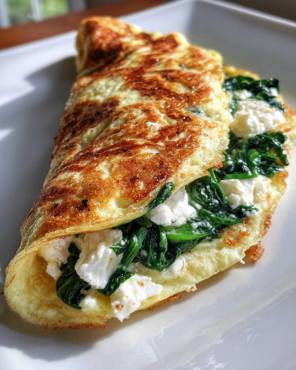 Spinach Feta Egg White Omelette - detail 4