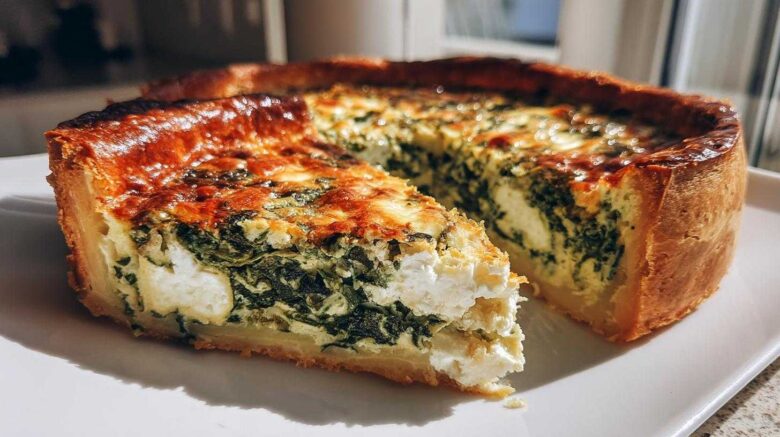 Spinach & Goat Cheese Quiche (Easy Fancy Brunch)