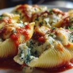 Spinach Ricotta Stuffed Shells with Marinara