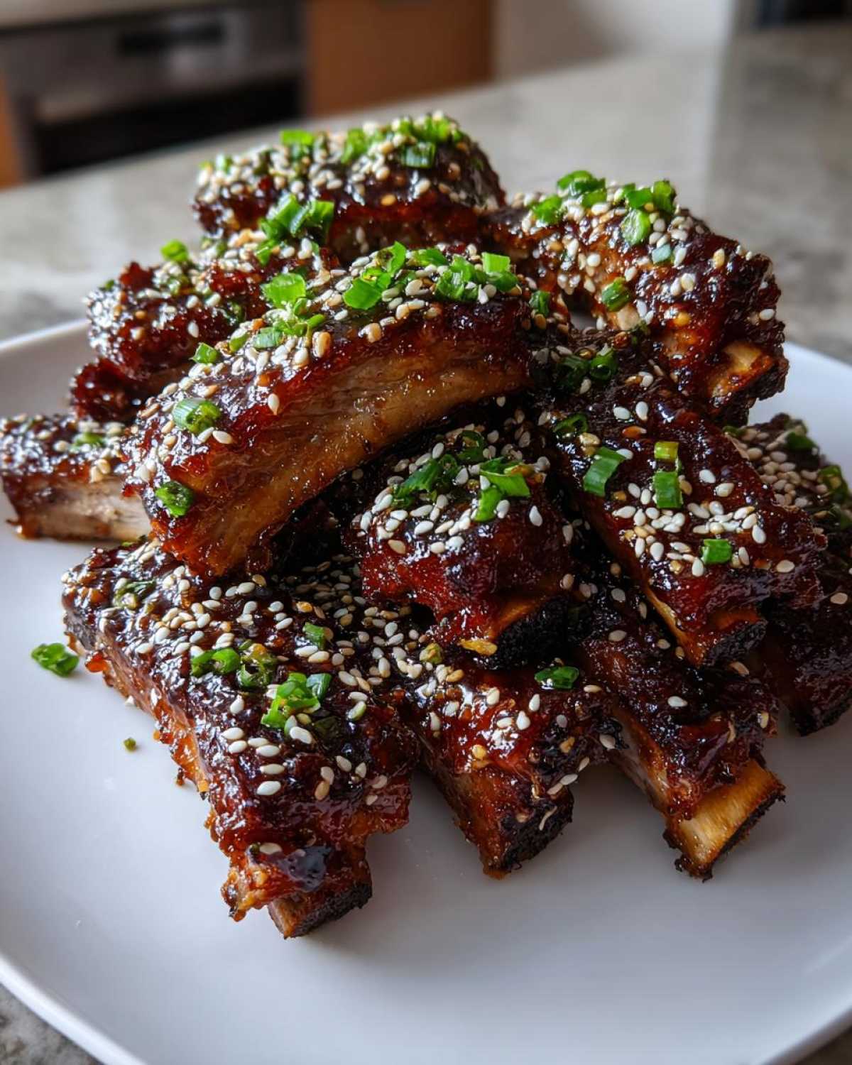 Sticky Honey Soy Ribs with Sesame - detail 2