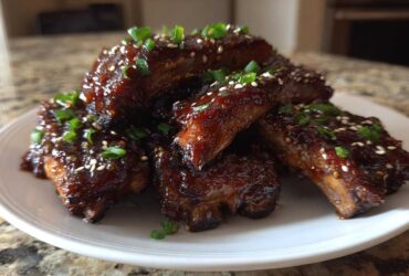 Sticky Honey Soy Ribs with Sesame
