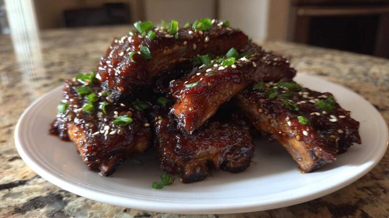 Sticky Honey Soy Ribs with Sesame