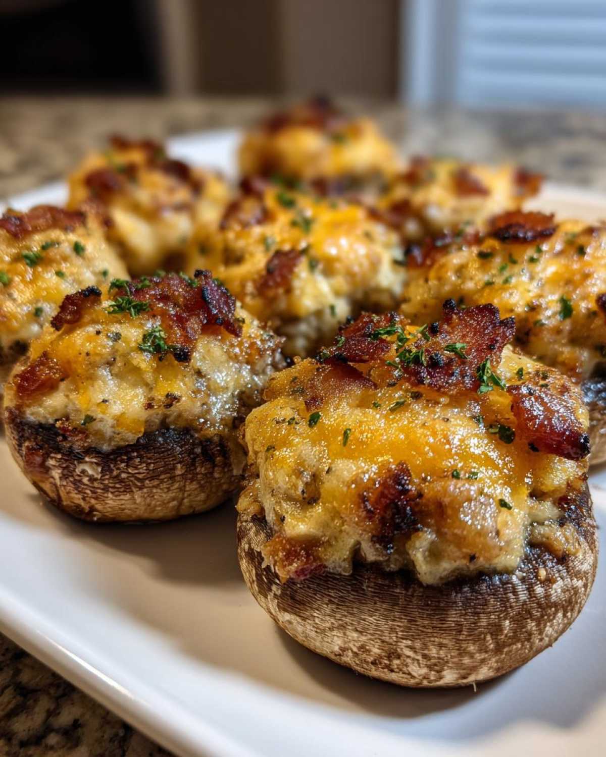 Stuffed Mushrooms with Bacon and Cheese - detail 2