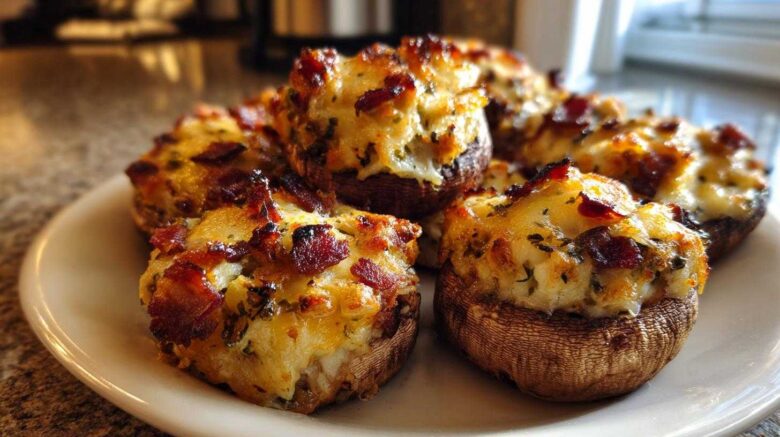 Stuffed Mushrooms with Bacon and Cheese