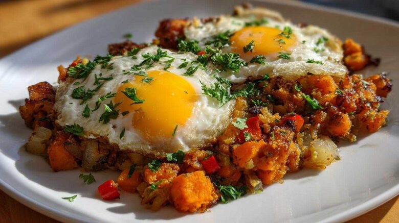 Sweet Potato Hash with Eggs