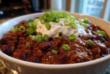 Three-Bean Beef Chili (Game Night Comfort Bowl)