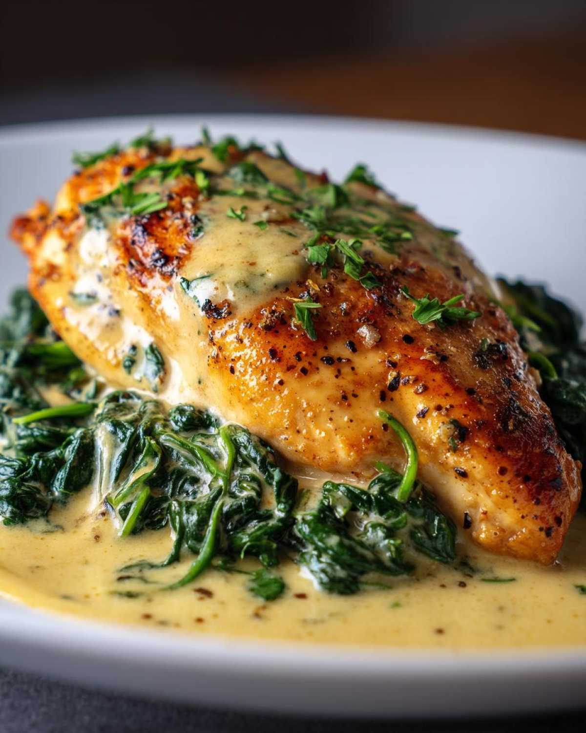 Tuscan Chicken with Spinach and Parmesan - detail 1