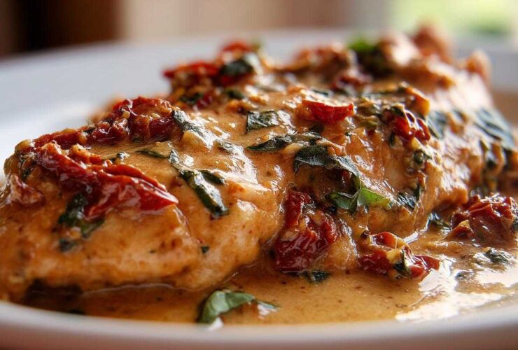 Tuscan Sun-Dried Tomato Chicken Bake