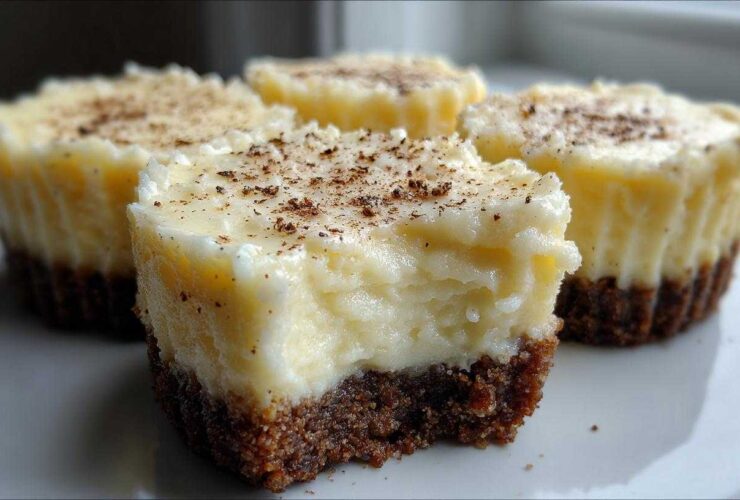 Vanilla Eggnog Cheesecake Bites