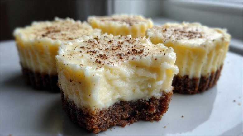 Vanilla Eggnog Cheesecake Bites