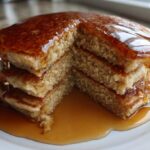 Vanilla Espresso Protein Pancakes with Syrup