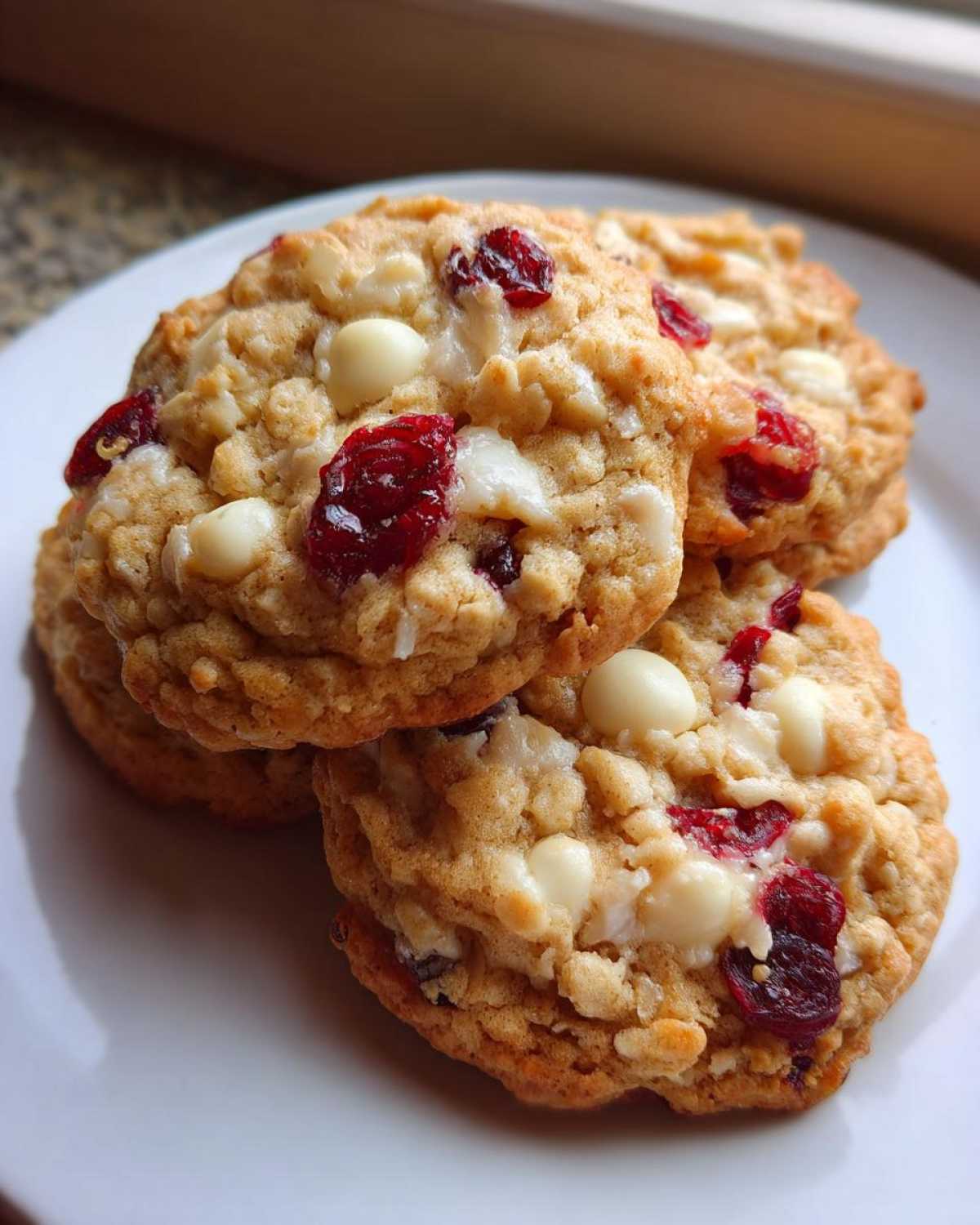 White Chocolate Cranberry Oatmeal Cookies (Chewy Bakery-Style) - detail 3