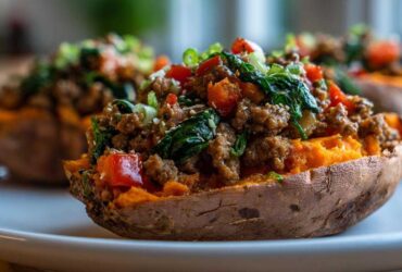 Whole30 Stuffed Sweet Potatoes (January Reset Meal)