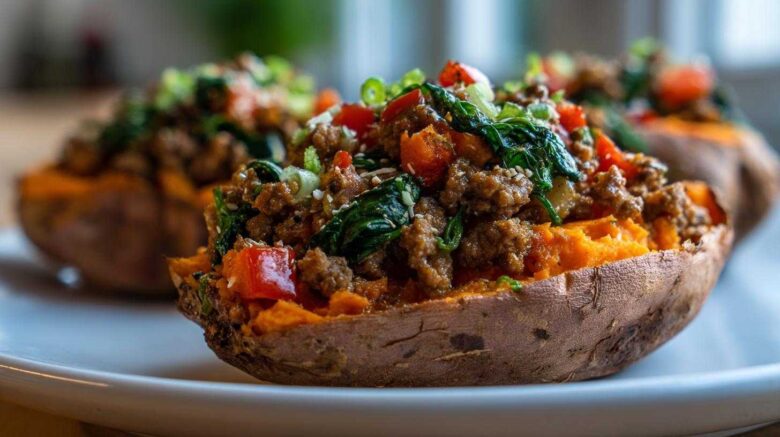 Whole30 Stuffed Sweet Potatoes (January Reset Meal)
